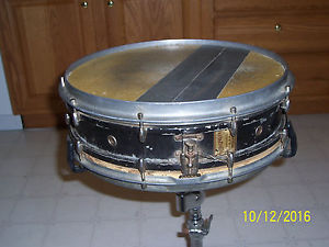 Vintage 1920's Slingerland aluminum snare drum Very RARE good cond.