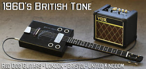 4 String Cigar Box Guitar ~ British Tone ~ Sailors Choice Slide Bottleneck Dobro