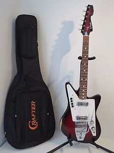 Mid 60's Galanti Grand Prix Electric Guitar - Deep Red Burst - Naturally Reliced