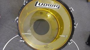 1970's Ludwig 14 x 22" VISTALITE Yellow Bass Drum