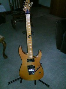 ltd m1000se guitar 24 fret mahogany body maple top and fret board