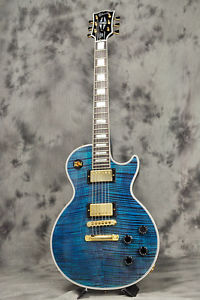 Gibson Les Paul Custom Figured Aqua Blue Made in USA E-Guitar Free Shipping