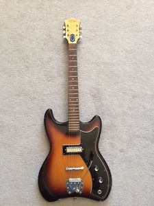1967 Vintage Guild S-50 Jetstar Solidbody Electric Guitar-Sunburst-PLAYS!