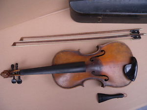 Alte Geige Löwenkopf Old Violin Violine Steiniger & Co Erlbach Markneukirchen