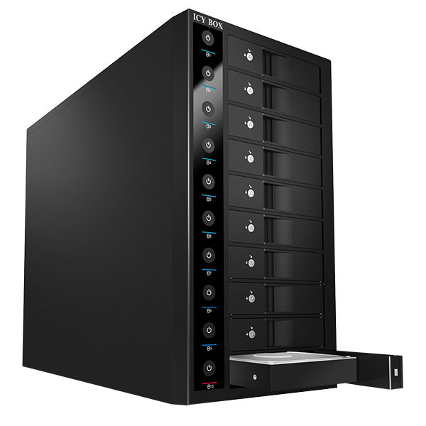 ICY BOX IB-3810U3 BOX 10-BAY SINGLE CON USB 3.0 / ESATA - NERO