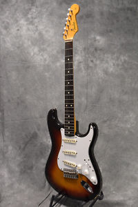 Vintage 1983 Fender Japan ST62-65 3T Sunburst Electric Guitar [VG] w/hard case