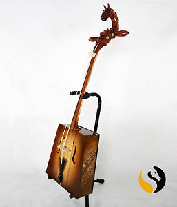 Dragon headed Morin khuur with custom Carvings on the sound box. From Mongolia