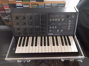 Vintage 1978 Korg MS-10 Synth w/ Custom patch cables & Custom Hard Travel case!