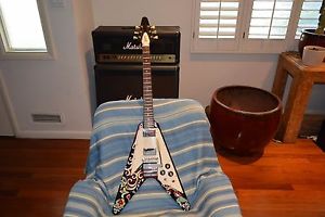 Gibson Jimi Hendrix "Psyhcedelic Flying V" Hand Painted Guitar #168 out of 300