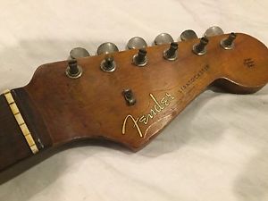 FENDER USA 1961 STRATOCASTER,STRAT GUITAR NECK,ORIG 61 KLUSON TUNERS,50,57,60,62
