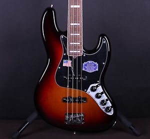 Fender American Deluxe Jazz Bass 3 Tone Sunburst Electric Guitar #1807