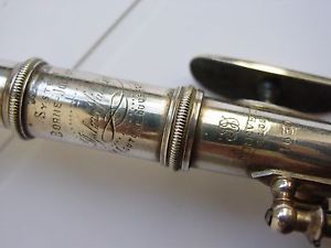 FLÛTE PICCOLO "Djalma Julliot" en ARGENT fin du 19ème siècle