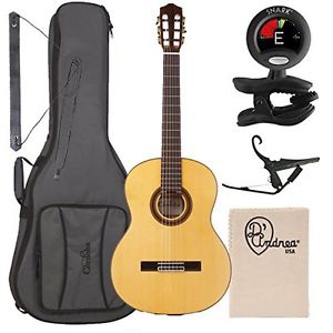 Cordoba F7 Acoustic Nylon String Flamenco Guitar Bundle And Gig Bag