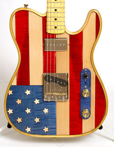 Walla Walla Guitar Company 2015 Maverick Pro T-Top Laser Buck Wooden Flag
