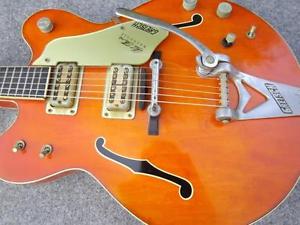 GRETSCH 6120 W-CUTAWAY Full Acoustic Type Orange E-Guitar Free Shipping