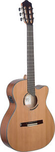 Eresma series,E/A Classical guitar cutaway with solid cedar top & hybrid neck