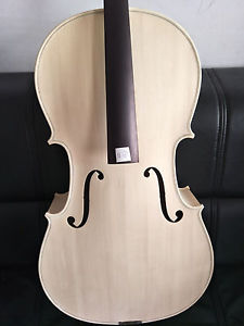 4/4 size cello Nice flamed maple back cello in white unvarnished 0422