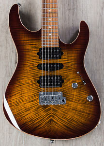 Suhr Modern Pro HSH Guitar, Bengal Burst, Flame Maple Top, Matching Headstock
