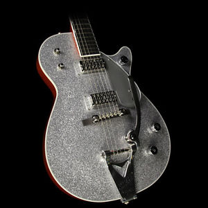 Gretsch G6129T Silver Jet with Bigsby Electric Guitar Silver Sparkle