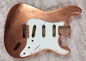 Body guitar Fender Stratocaster style COPPER LEAF GLOSSY SSS red alder