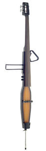 Stagg EDB-3/4RDL VBR 3/4 Deluxe E-Kontrabass mit Gigbag, Violin Braun