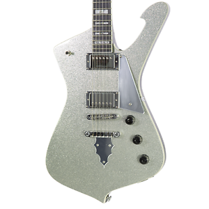 Brand New Ibanez PS120 Paul Stanley Sig. Silver Sparkle Guitar - Pickguard Blem
