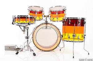 1978 LUDWIG Tivoli Vistalite Tequila Sunrise 5 Piece Drum Kit #27558