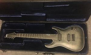 Schecter Keith Merrow KM-7 Trans Black 7 String Guitar- Case Included