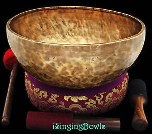 New Tibetan Singing Bowl: Jambati 13" Diameter, Contemporary, G2 & D#4. VIDEO