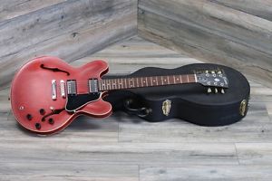 2008 Gibson ES-335 Hollow Body Electric Guitar Satin Red Cherry MINTY!