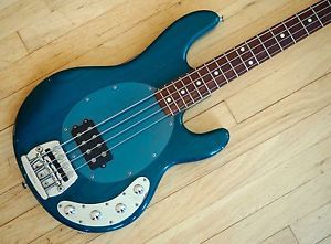 1986 Music Man Stingray Electric Bass Guitar Teal Pre-Ernie Ball Features w/hc
