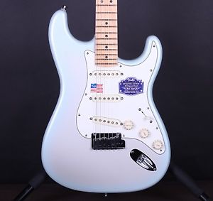 Fender American Deluxe Stratocaster Silver Blue Burst Electric Guitar Limited
