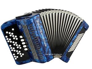 Akkordeon Knopfakkordeon Weltmeister Romance 603, B-Griff, nur 7,6kg