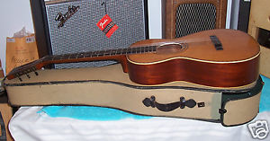 1930's Vintage Supertone Harmony parlor guitar Solid Mahogany Spruce G Cond 20's