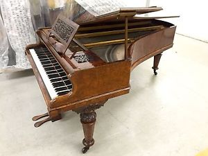 Broadwood Antique Boudoir Grand Piano with an Exquisite Burr Walnut Case C.1873