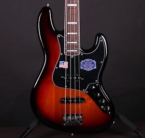 Fender American Deluxe Jazz Bass 3 Tone Sunburst Electric Bass Guitar
