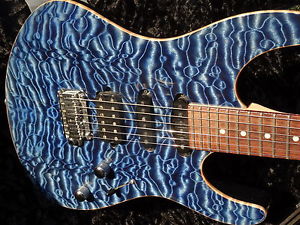 Suhr Modern Extreme Quilt Trans Whale Blue with Matching Head! Amazing Guitar