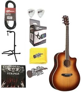 Breedlove Studio Dreadnought Sunburst Solid Top A/E Guitar w/Bag, Strings & More