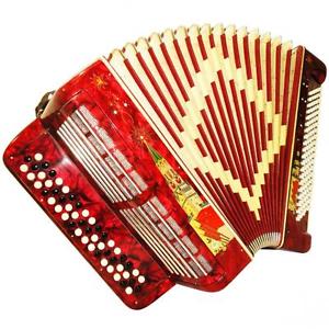 Special Edition, 120 Bass, Rare Russian Button Accordion, Bayan Moscow USSR, 851