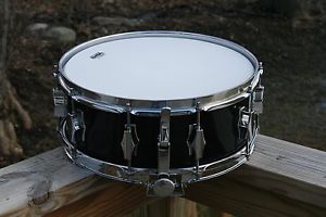 Fibes 5"x14" Vintage Snare Drum. Re-Wrapped In Black. Excellent Shape/Rare!