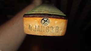 Vintage Original 1963 Fender Stratocaster / Jazzmaster Guitar Neck PRE-CBS Nice!