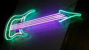 Cool 4ft Fender Stratocaster NEON Guitar....Mancave/Bar