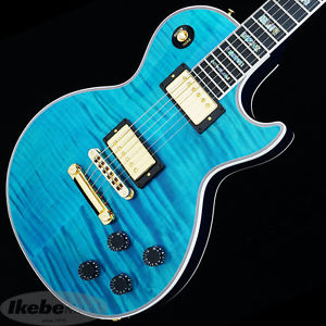 Gibson CUSTOM SHOP Les Paul Custom Figured (Aqua Blue) New  w/ Hard case