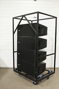 (4) RCF HDL20-A  Line Array Powered Loudspeakers HD20A  w/ Transport Cart