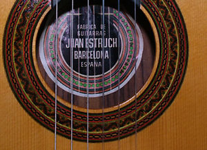 c. 1960 Juan Estruch Barcelona made Classical Guitar Spruce and Brazilian