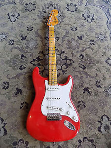 1972 Fender Stratocaster electric guitar DAKOTA RED refin CBS maple neck vintage