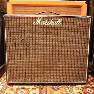 Vintage 1975 Marshall Lead & Bass 50w 2100 2×12 Amplifier w/ Cover SERVICED