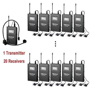 EXMAX WTG-500 Tour Guide Teaching  Wireless System Transmitter + 20 Receiver