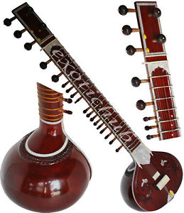 MUNDA SITAR WITH FIBER BOX~RAVI SHANKAR STYLE~CAN PLAY WITH TABLA, HARMONIUM, DJ