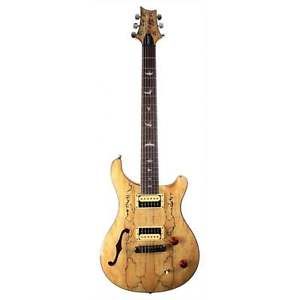 PRS SE Exotic Limited Custom 22 Semi Hollow Electric Guitar, Spalted Maple
